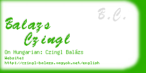 balazs czingl business card